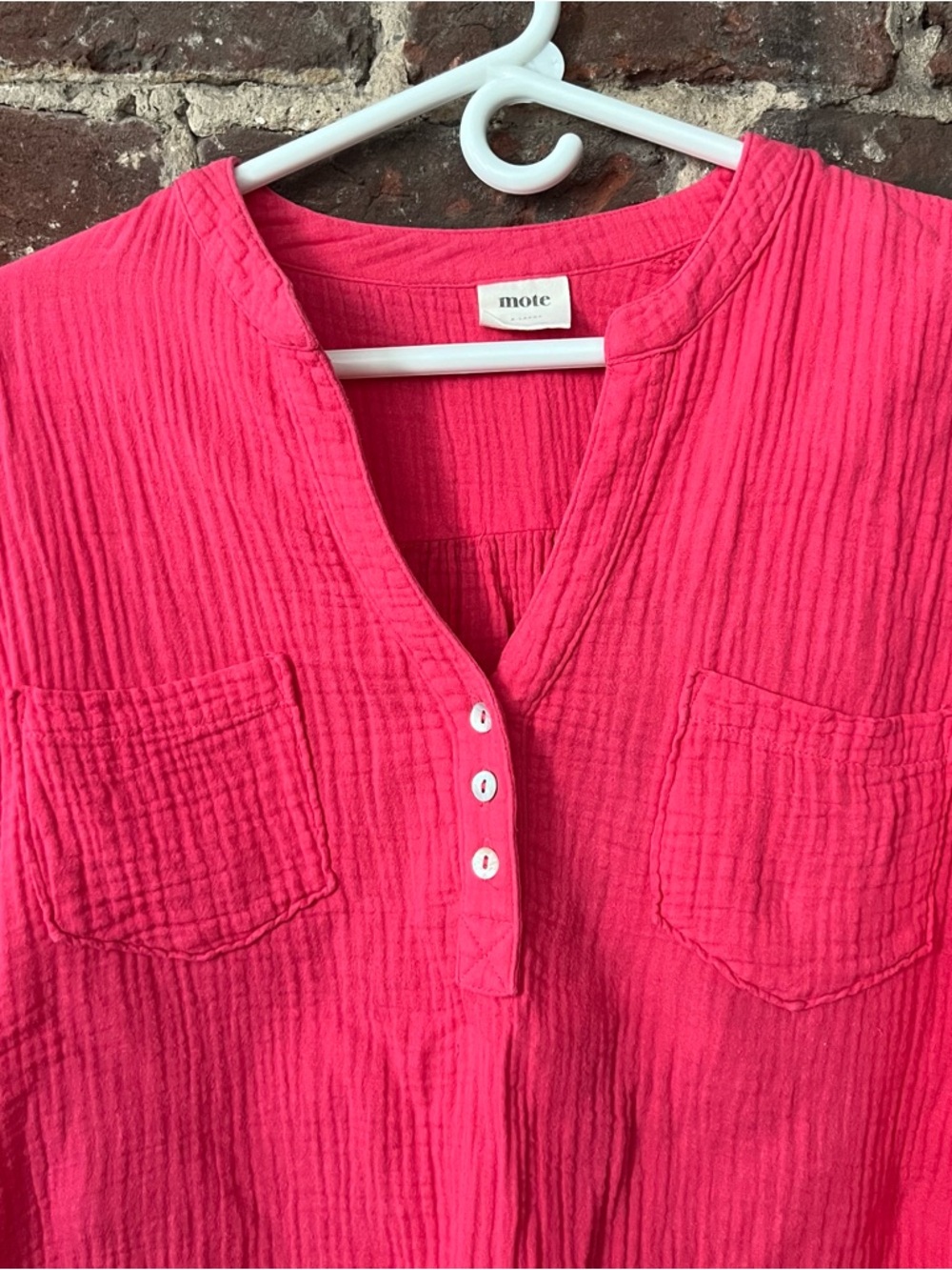 Women's Long-Sleeve Tee in Hot Pink - Picture 2 of 5
